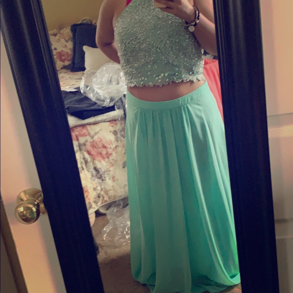 Prom dress mint.